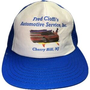 Fred Cioffi's Automotive Service, Inc. Cherry Hill NJ Race Car Hat Vintage Cap